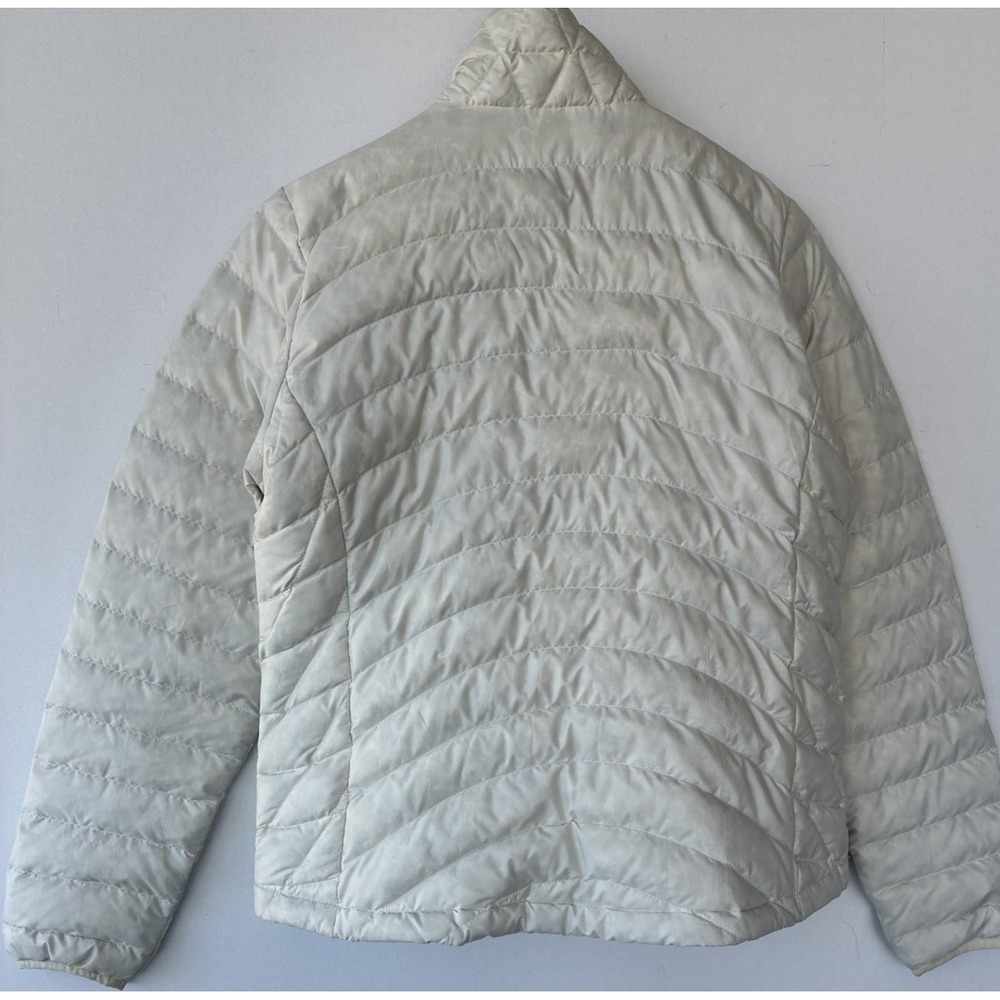Patagonia White Zip Up Puffer Jacket Goose Down Womens Large - Picture 5 of 5